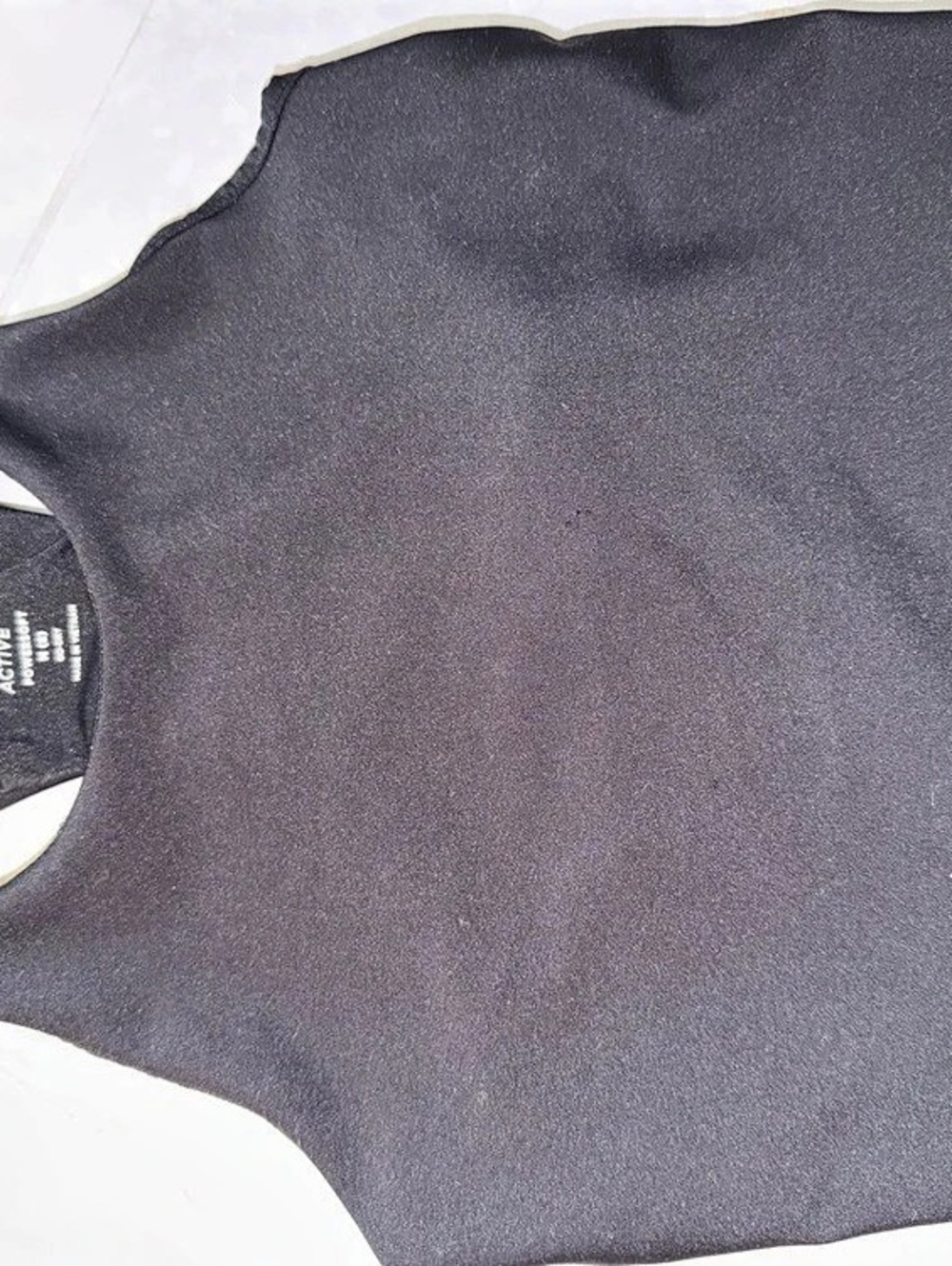 Old Navy PowerSoft Racerback Crop Tank Top Black Medium